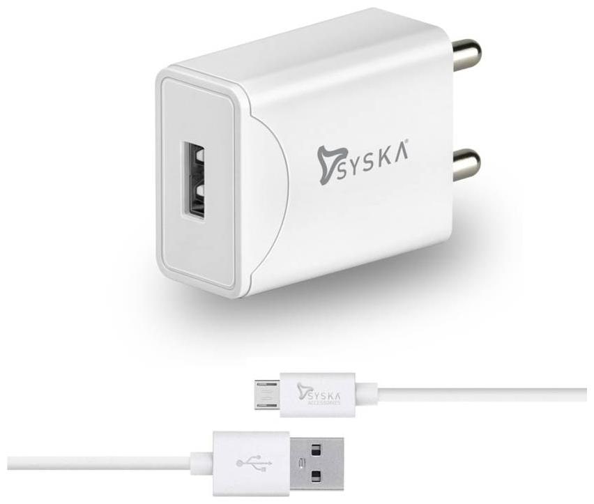 

Syska TC2 1AD-WH Travel Adapter - 1 USB Port