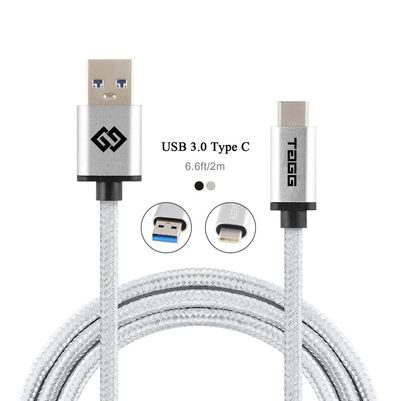 

TAGG Type C to Type A 3 1 Data Cable 6 6 ft (2M) Length Data Charging s OnePlus 3t OnePlus 2 OnePlus 3 LETV Nexus 5X Nexus 6P and other Type C compatible Devices