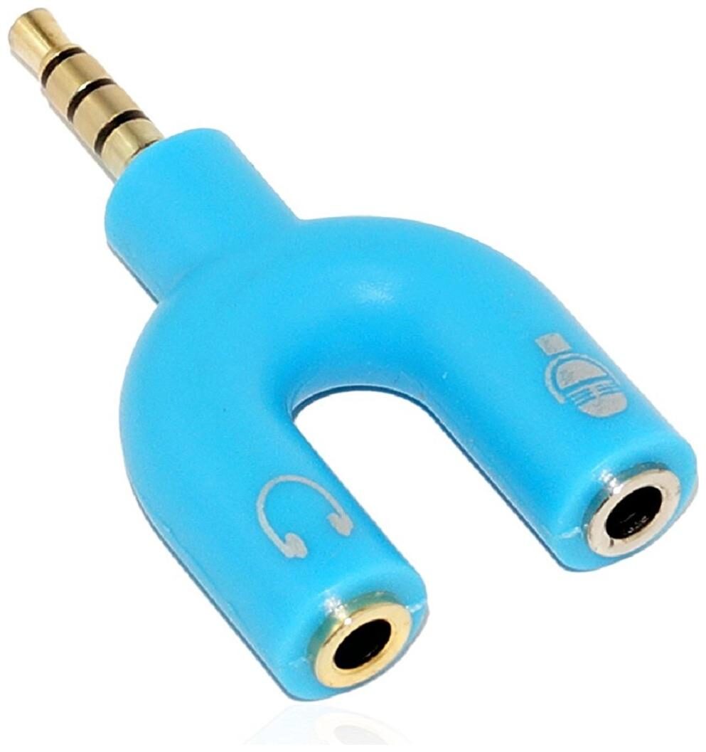

Tech-X 3 5MM U Shape Headphone Mic Audio Splitter Jack for All Devices (Color may vary)