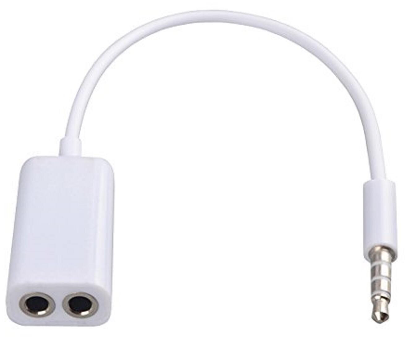 

TECH-X 3 5mm Audio Jack Stereo Y Splitter Dual Multi Earphone Headphone Connector Adapter Cable for All Smartphones Leptop and Tablets (White)