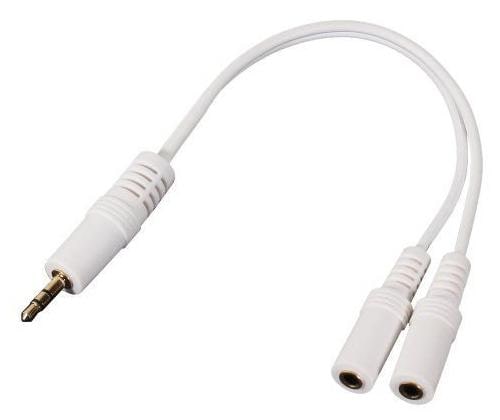 

TECH-X 3 5mm Audio Jack Stereo Y Splitter Dual Multi Earphone Headphone Connector Adapter Cable for All Smartphones Leptop and Tablets (White)