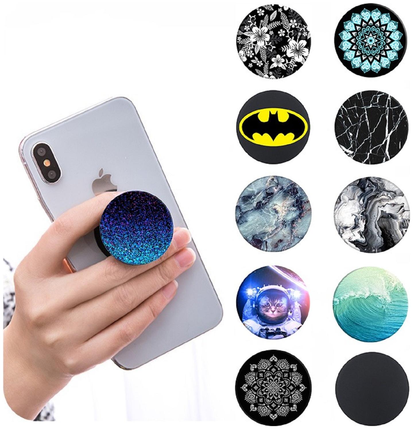 

Tech-X Mobile Holder PopSockets Stand for Smartphones Tablets Pack of 2 ( Assorted Colors and Designs )