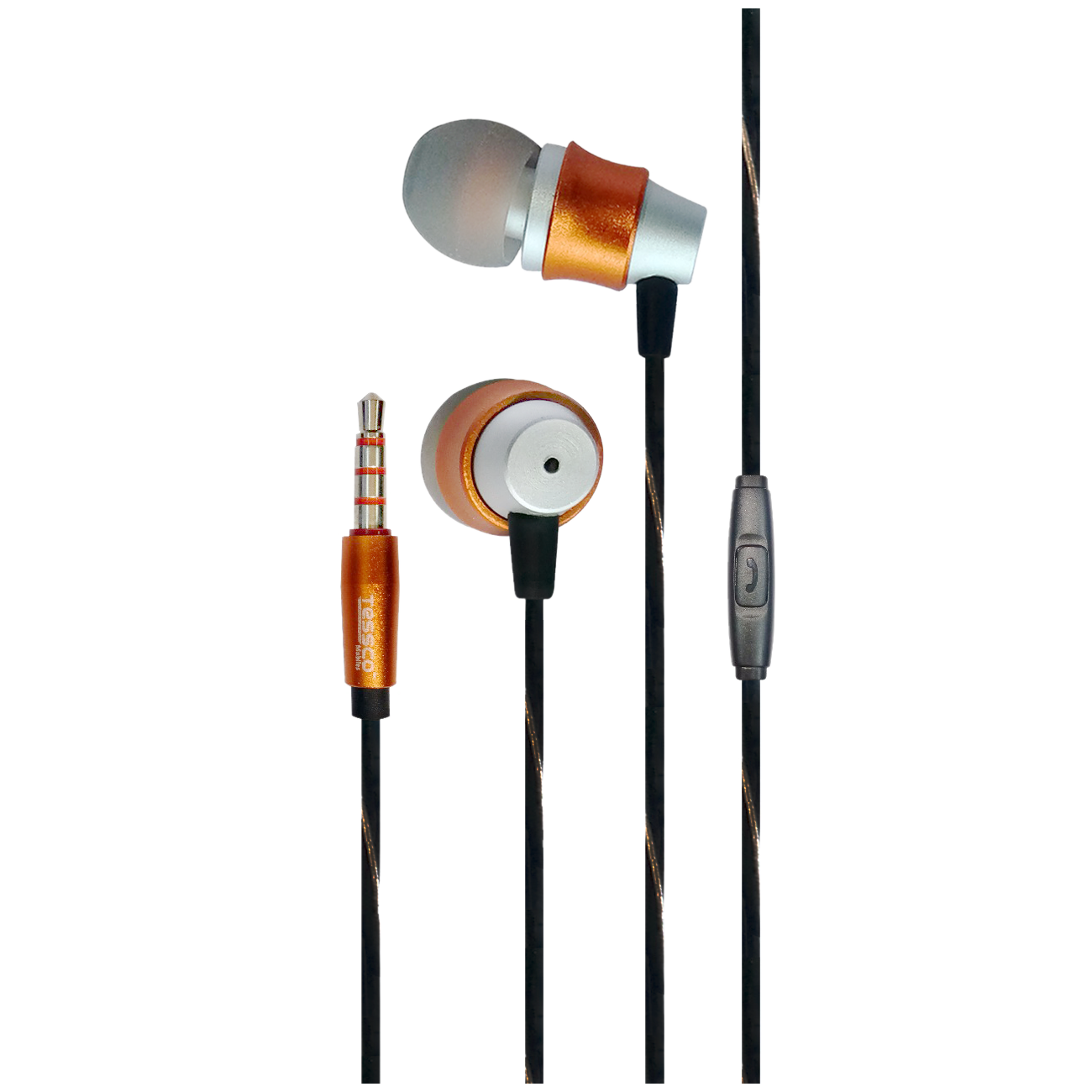 

Tessco CH-227 In-Ear Wired Headphone ( Black Orange )