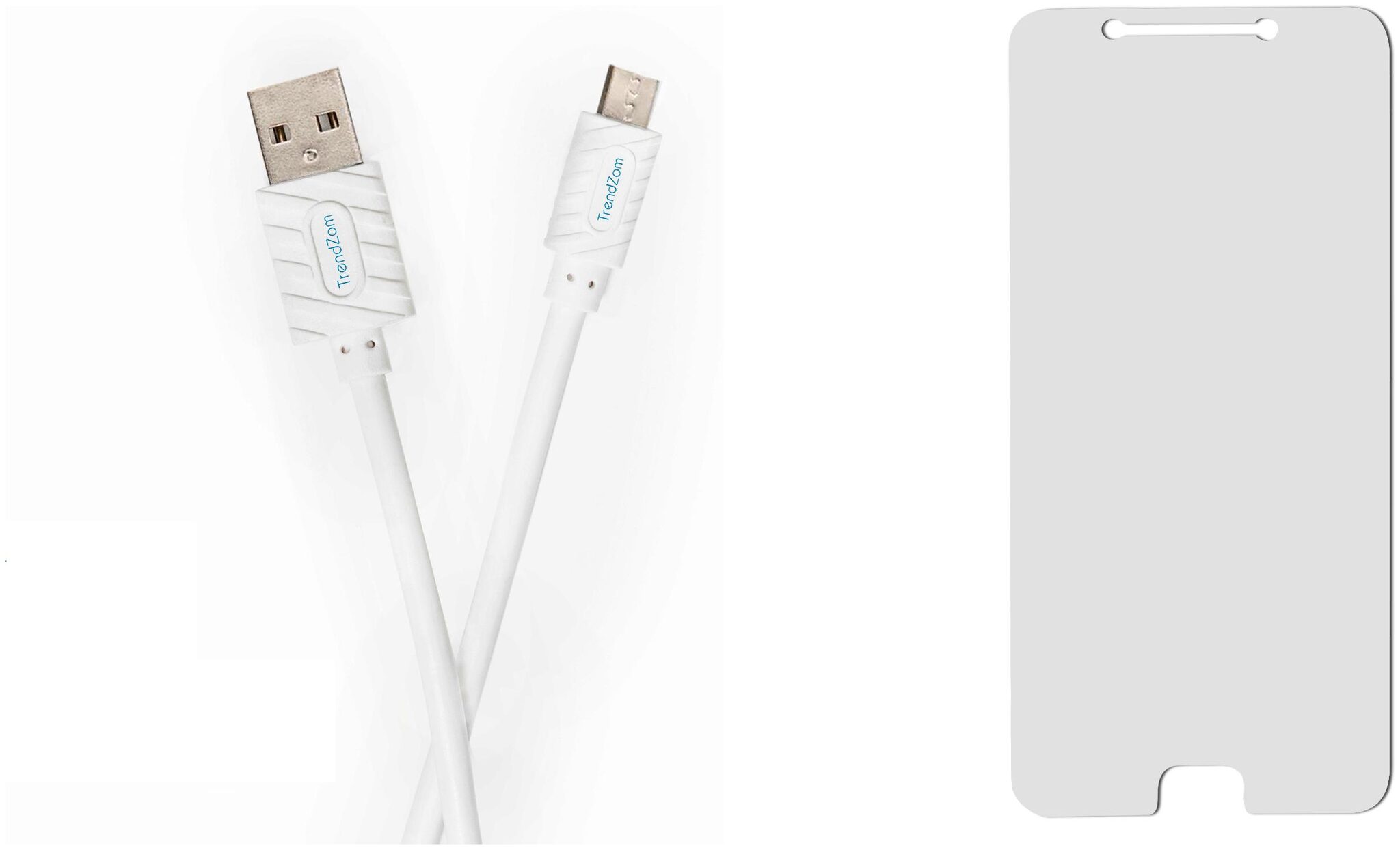 

Trendzom Micro USB Fast Charging Cable With Tempered Glass for Vivo V5s