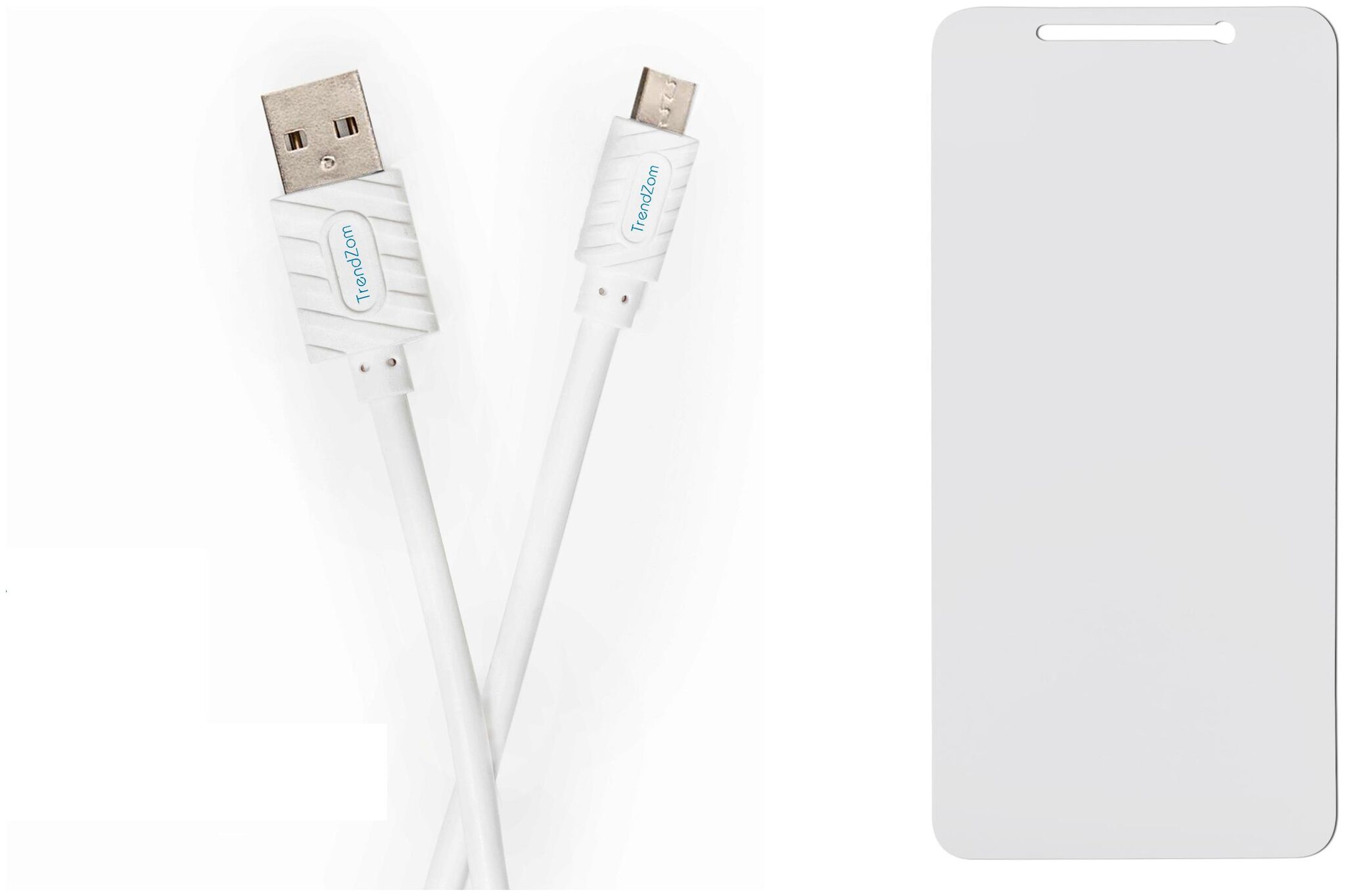 

Trendzom Micro USB Fast Charging Cable With Tempered Glass For Vivo Y66