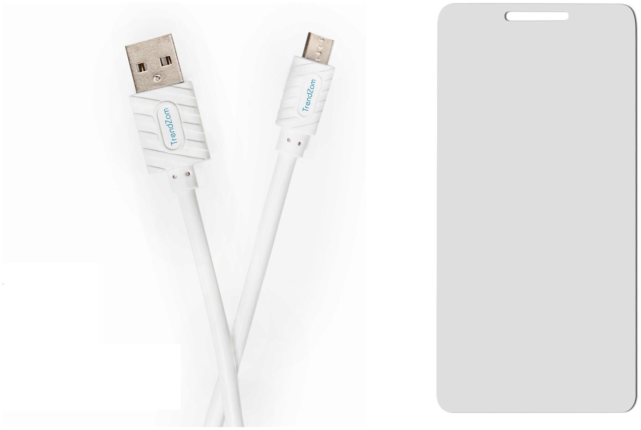 

Trendzom Micro USB Fast Charging Cable With Tempered Glass For Redmi 4