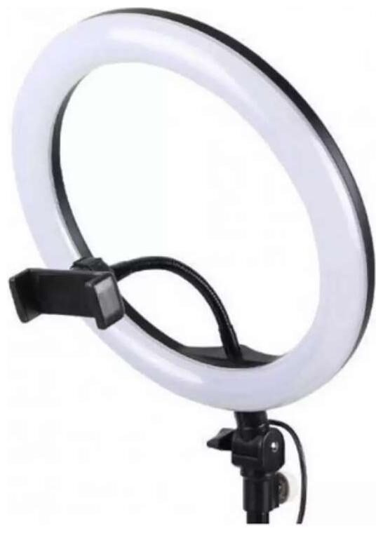 

TSV 10 Inches Selfie Ring Light With Collar Mic 3 Shades 3 Colour Ring Light
