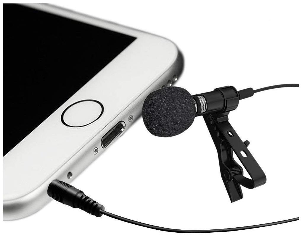 

TSV 3 5 mm Clip Collar Mike for Voice Recording Mobile Pc Laptop Android Smartphones DSLR Camera (Black)