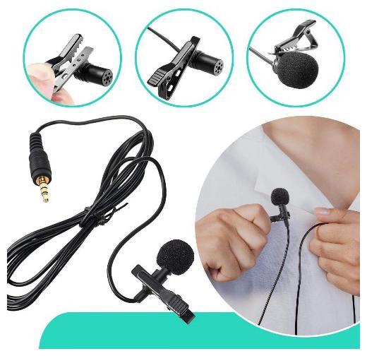 

TSV 3 5mm Clip On Mini Lapel Lavalier Microphone (Black)