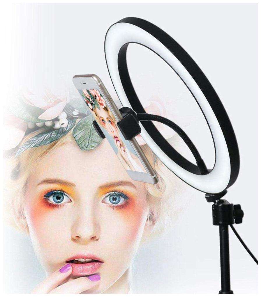 

TSV Big LED Ring Light for Camera Smartphone to Capture Your Photo and Video and Other Phone s App with 3110 Tripod Stand