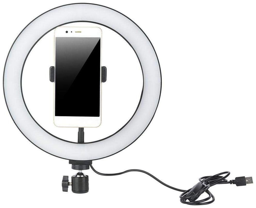 

TSV Big Selfie Ring Light with 3110 Tripod Phone Holder for YouTube TIK Tok Video Streaming Desk Makeup LED Ring Light with 3 Light Modes