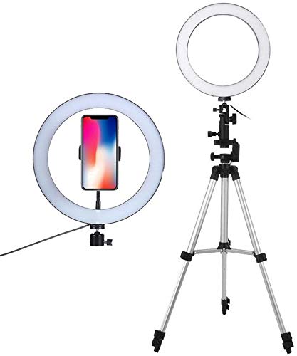 

TSV LED Selfie Ring Light with 3110 Tripod Stand Tabletop Stand Phone Holder for Making up Tiktok YouTube Videos Photography