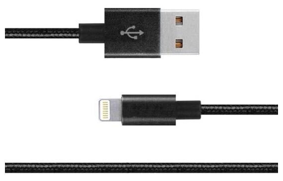 

TSV Nylon Charging Cable Design For Apple All devices (Black)