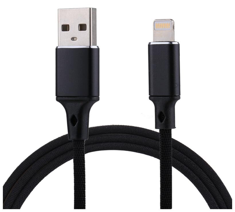 

TSV Nylon Fast Charging Cable For Apple iPhone 6 6s 7 8 X (Black)
