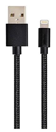 

TSV Orignal Nylon Charging Cable compatible with Apple iPhone 5 5C 6 7 8 X 7 PLUS (Black)