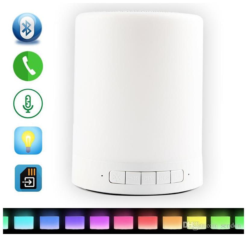 

TSV Smart Light Speaker - Bedside Lamp with Bluetooth Speak Sensitive Touch Sensor Multi-Color Changing Table LED Lamp