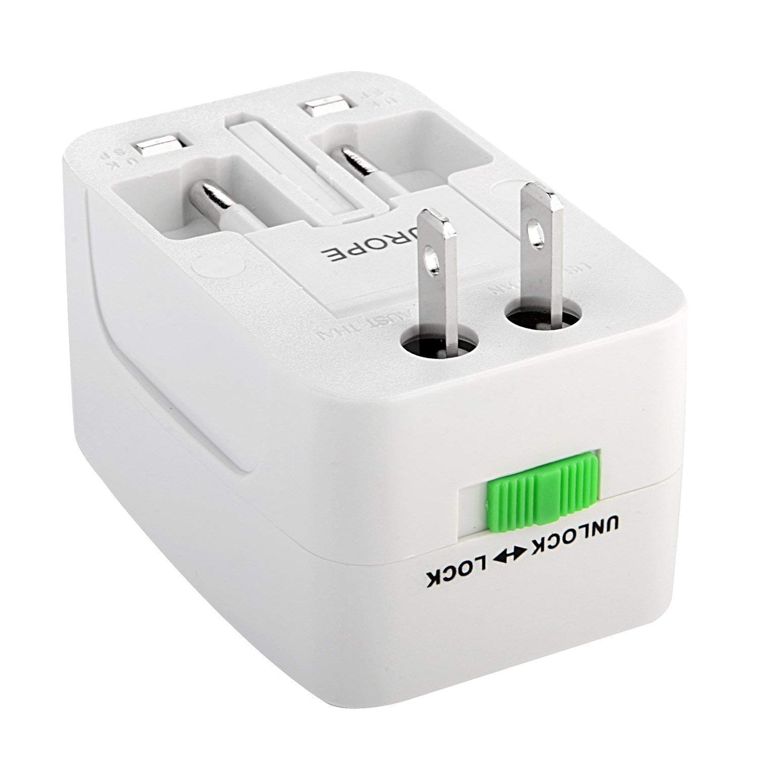 

TSV Universal European Travel Power Plug AC Outlet Plugs Adapters for Europe UK US AU Asia (White)