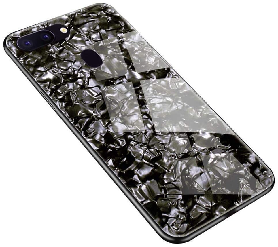 

Ultra-Slim Red Tempered Marble Glass Back Cover with Soft Edges for Samsung Galaxy S11-Black