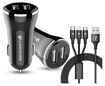 

Ultra Prolink UM0082CBL 2 4 A Fast Charging Car Charger - 2 USB Ports