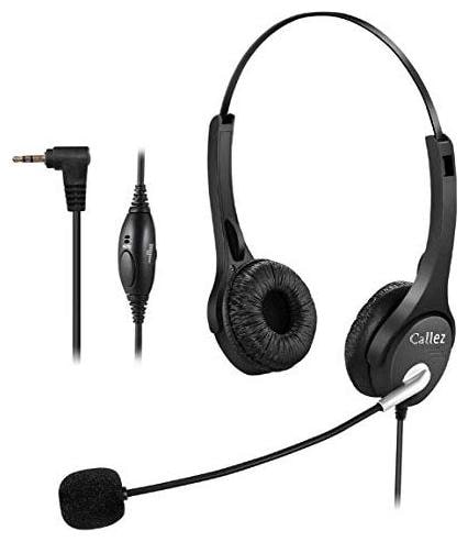 Headsets Headphones for Polycom K10 300 301 335 500 501 550 600 IP black