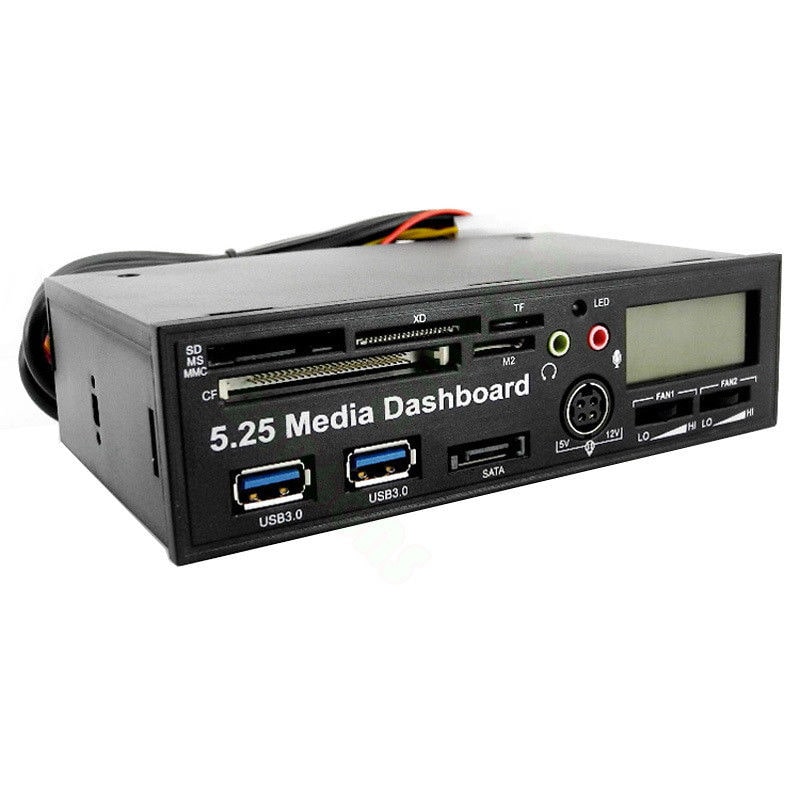 

USB 3 0 All in One 5 25 inch Internal Front Panel Card Reader w PCIE PCI-E