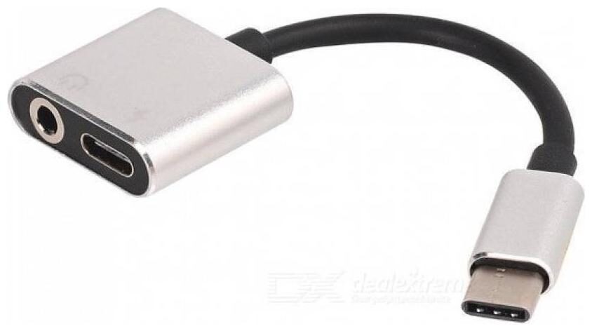 

VARIPOT Headphone Splitter Type-C Cable ( 0 2 m Silver )