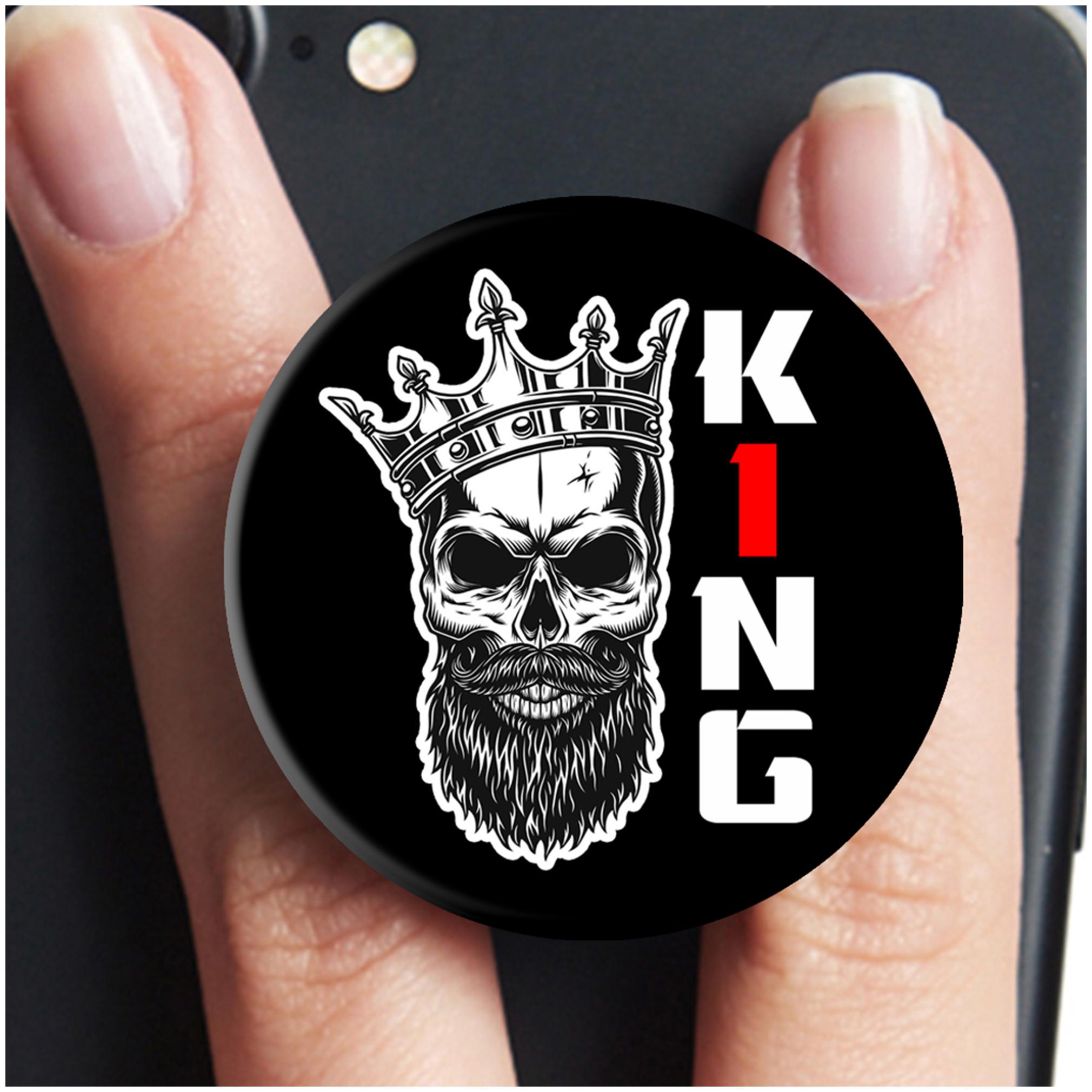 

VCR K1ing (King) Mobile Pop Up Holder for Your Phone Tablet Mobile Stand Holder Phone Grip Holder Black Colour Holder