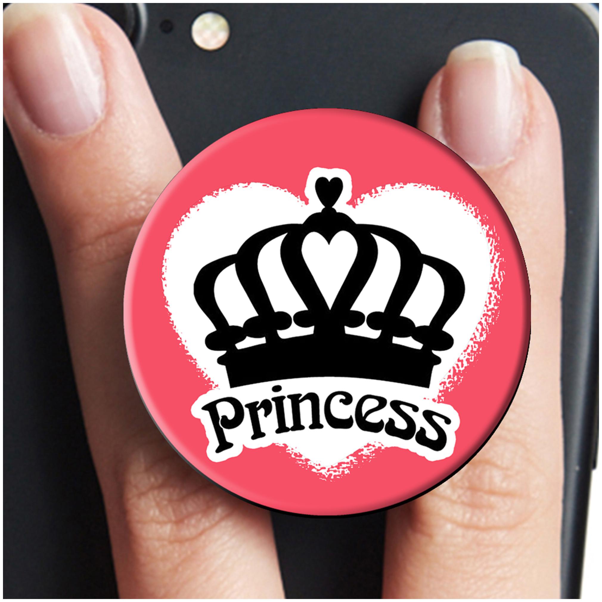 

VCR Princess Mobile Pop Up Holder for Your Phone Tablet Mobile Stand Holder Phone Grip Holder Black Colour Holder