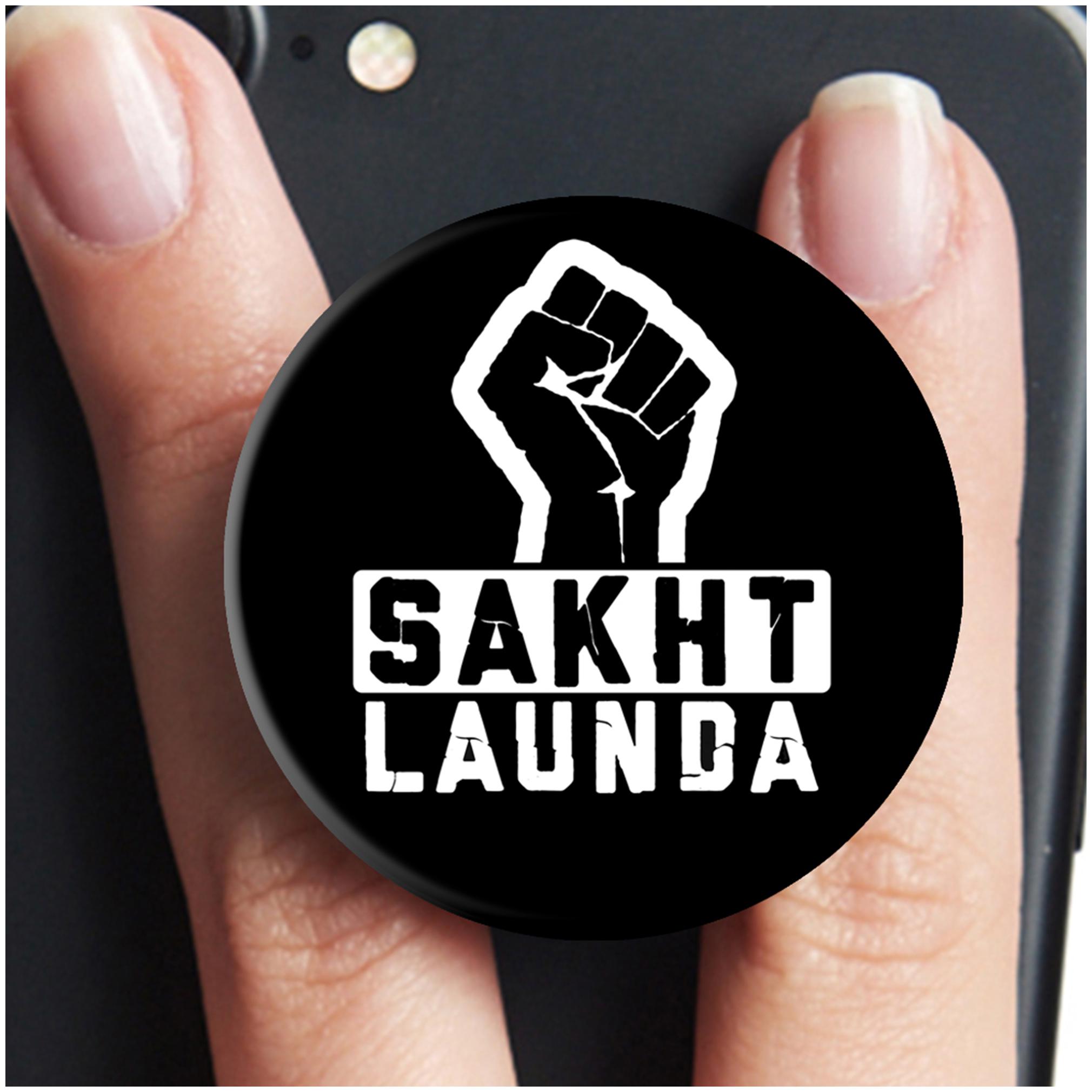

VCR Sakht Launda Fist Mobile Pop Up Holder for Your Phone Tablet Mobile Stand Holder Phone Grip Holder Black Colour Holder