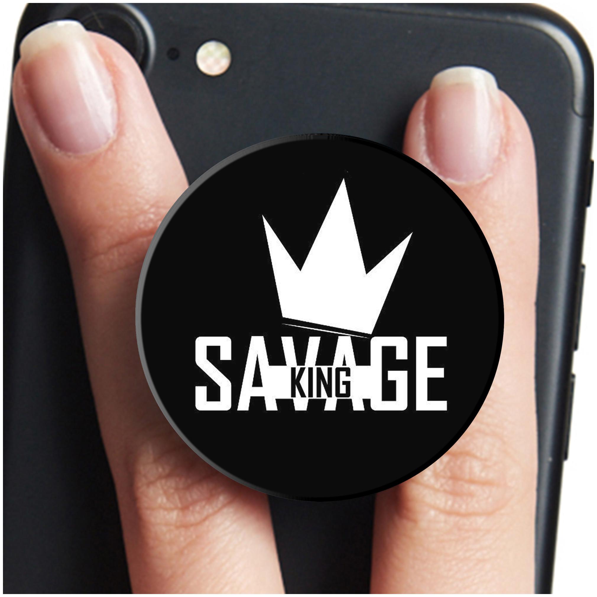 

VCR Savage King Mobile Pop Up Holder for Your Phone Tablet Mobile Stand Holder Phone Grip Holder Black Colour Holder