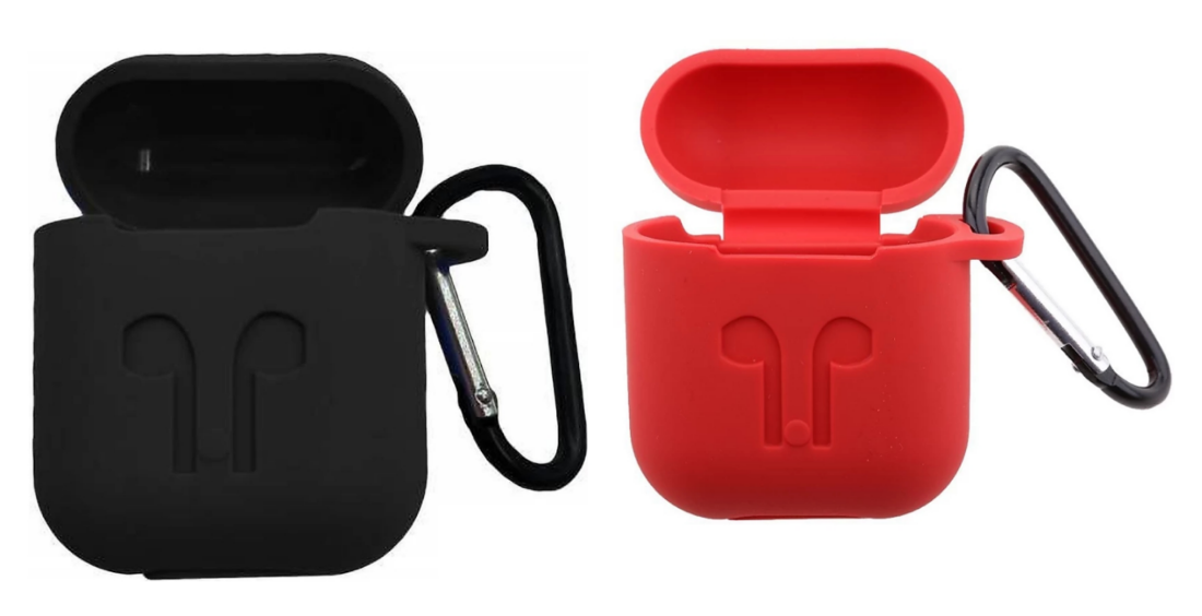 

vegish airpod 1 and airpod 2 case combo black and red