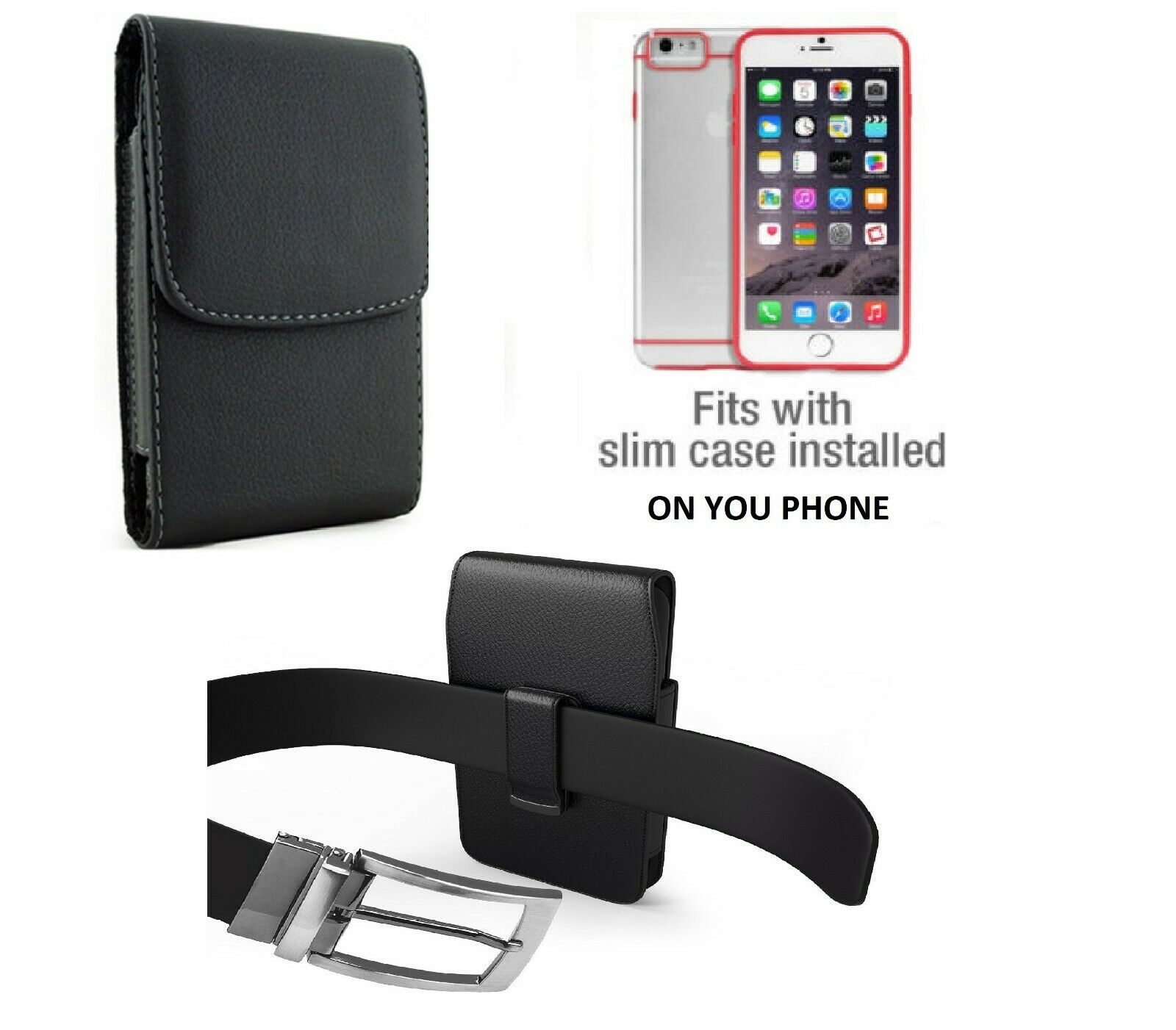 

Vertical Leather Swivel Belt Clip Case Holster For iPhone Samsung other Phones