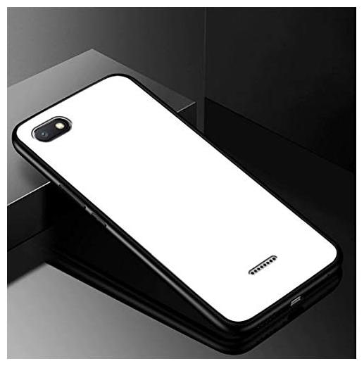 

Vikefon Glass Hard Back Cover For Redmi 6A ( White )