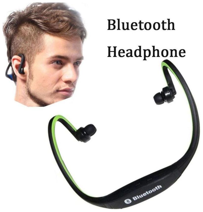 

MP3 Music FM SD Card Player Neckband Wireless Stereo Bluetooth Headset Sports Headpone With Mic By GO SHOPS