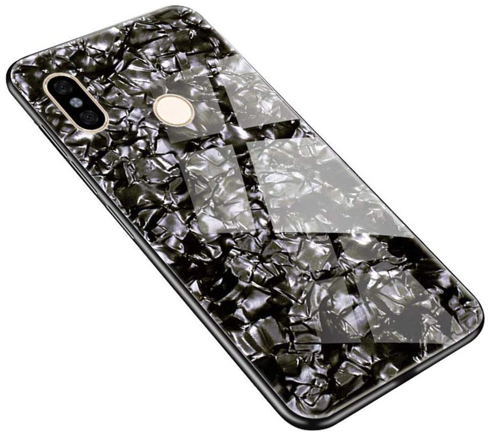 

SHOPSJI Glass Back Cover For Vivo V9 ( Black )