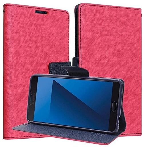 

KHR Faux Leather Flip Cover For Vivo Y83 Pro ( Pink )