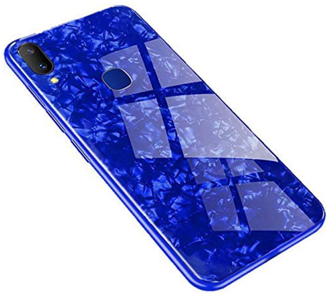 

SHOPSJI Glass Back Cover For Vivo Y91 ( Blue )