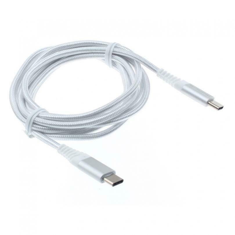 

WHITE 10FT LONG BRAIDED TYPE-C TO TYPE-C CABLE C-TO-C X4B for SMARTPHONES