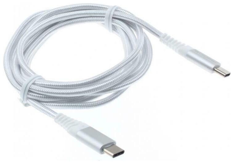 

WHITE 10FT LONG BRAIDED TYPE-C TO TYPE-C CABLE C-TO-C X4B for SMARTPHONES