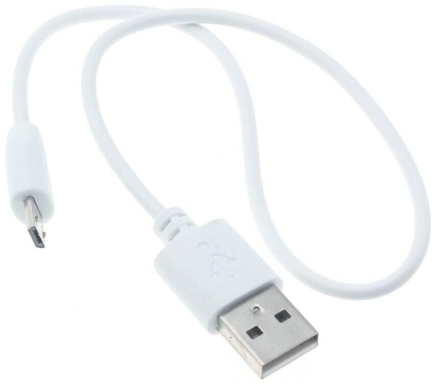 

White Short 1ft USB Cable Rapid Charge Power Wire E2L for AT T VERIZON PHONES