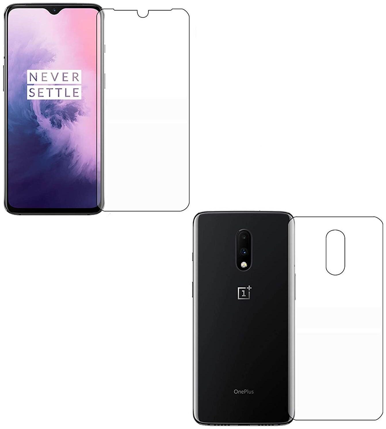 

WILDFAB Front Back Impossible Screen Guard For for Oneplus 7