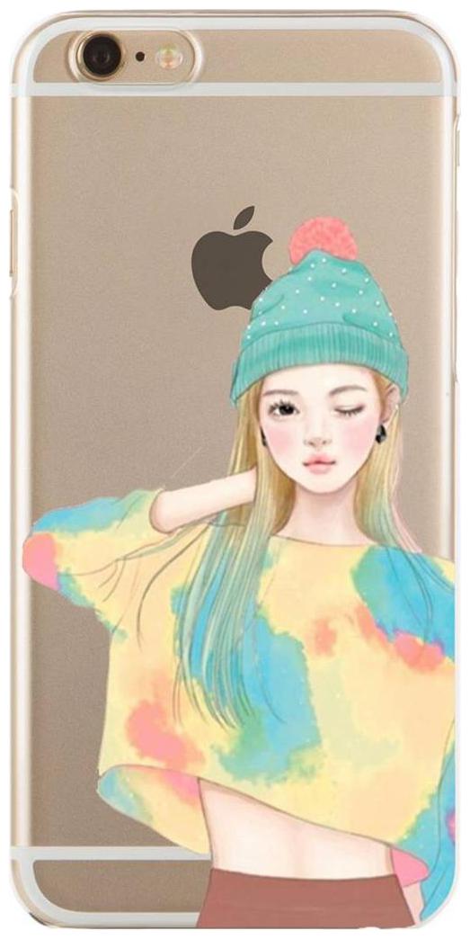 Winking Girl With Hat Back Cover For Apple iPhone 6 Plus/Apple iPhone 6s Plus by Qrioh Retail