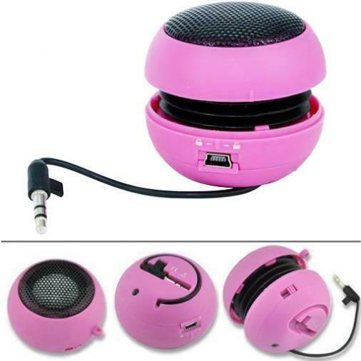 

WIRED PORTABLE UNIVERSAL LOUD SPEAKER PINK MULTIMEDIA L6K for PHONE TABLETS