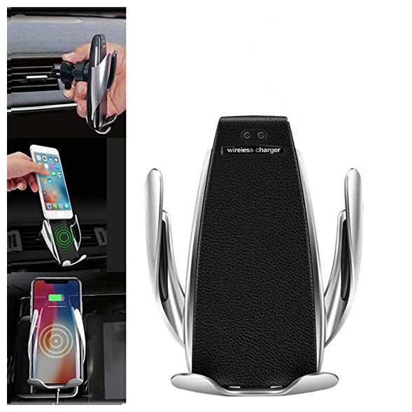 

Wireless Auto Clamping Car Charger Mount - Wireless Smart Sensor1 Car Charger Mount Air Vent Phone Holder for Apple Android Smartphones (4-6 5inch)