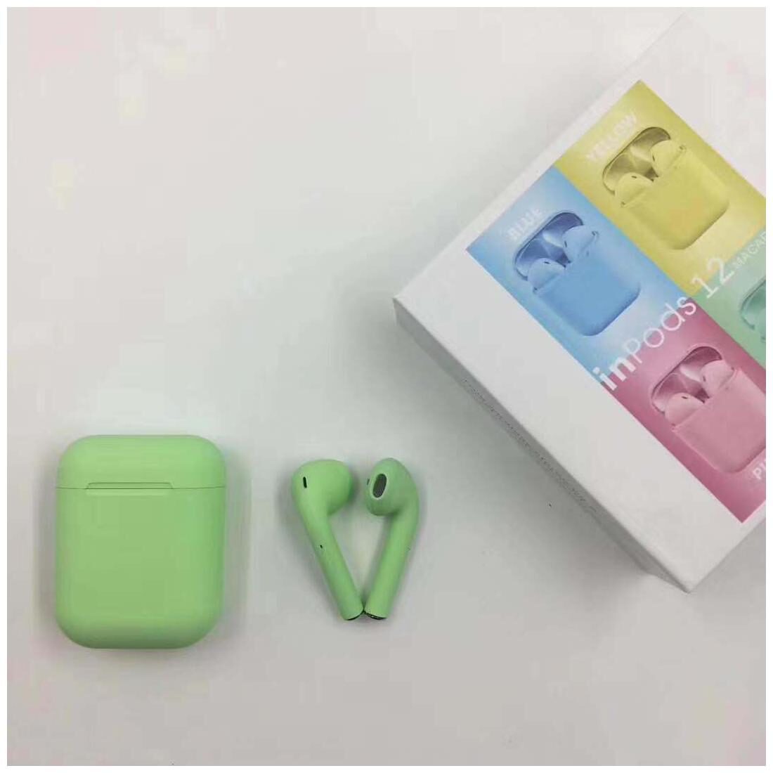 

Wireless Earbuds Mini Charging Case Bluetooth i12- inpods -TWS (Dual L R) Compatible For iPhone IOS Devices
