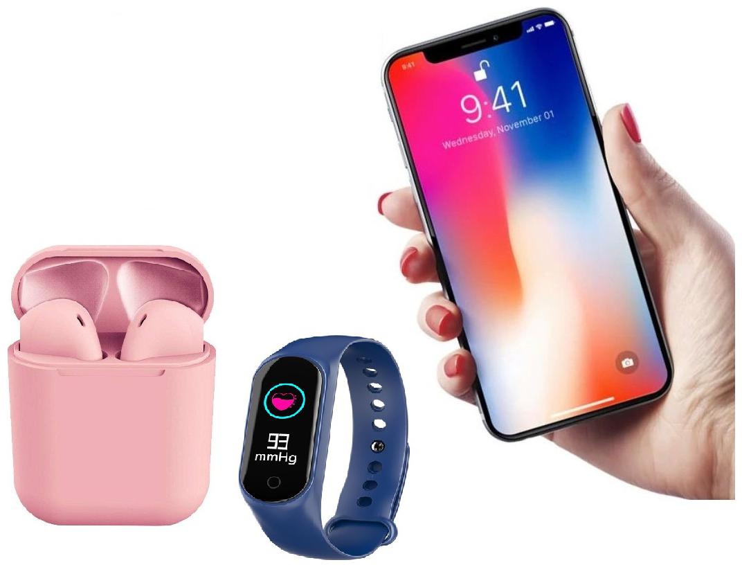 

Wireless Earbuds Mini Charging Case Bluetooth Inpods 12 TWS With Free M3 Fitness Band