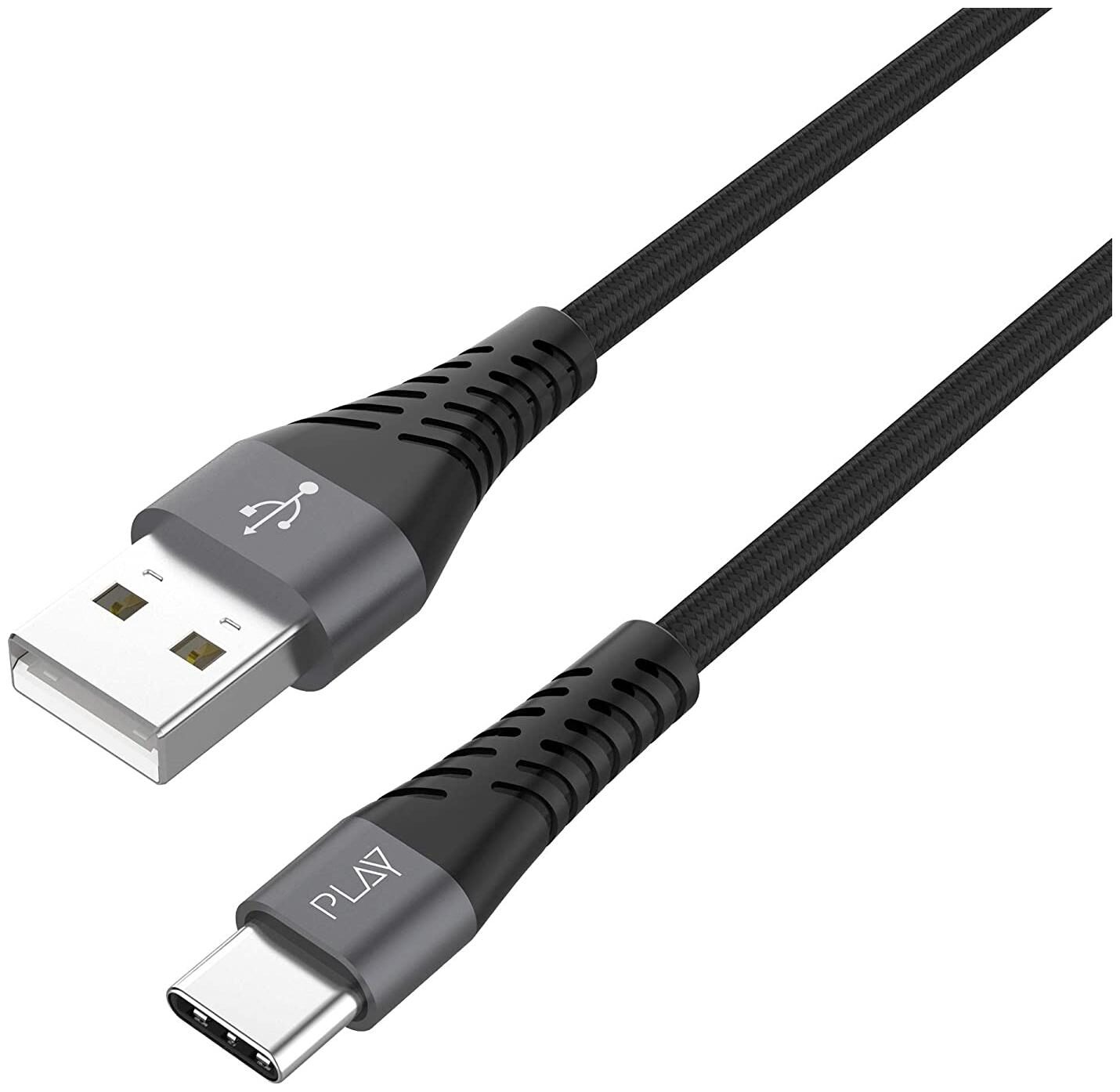 

World Of Play BC1 is a Charging Cable with 1 2m Length USB-A to Type-C Connector (Black Grey)
