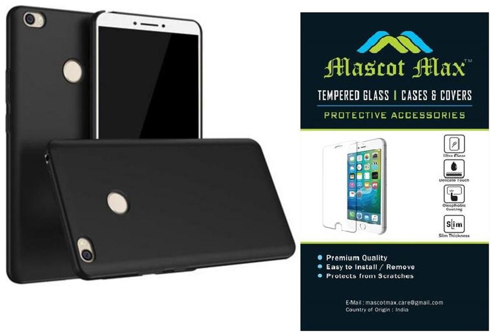 

Xiaomi Mi Max Back cover (black) with tempered glass 2 5D Curved 0 33 MM tempred glass