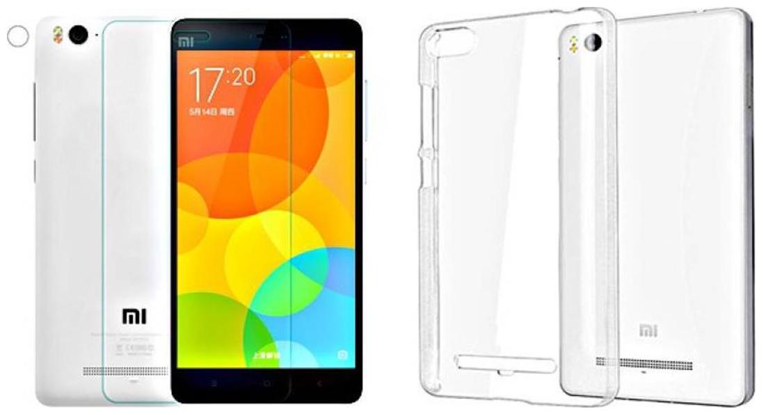 

Xiaomi Mi4I transparent back cover (Crystal clear silicon soft back cover )(with tempered glass 2 5D Curved 0 33 MM tempred glass )