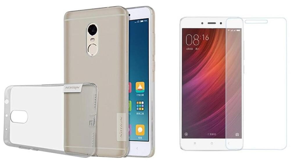 

Xiaomi Redmi note4 transparent back cover with tempered glass